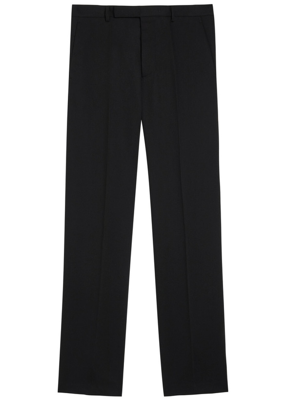 Photo: Rick Owens Dietrich Straight-leg Wool Trousers Black