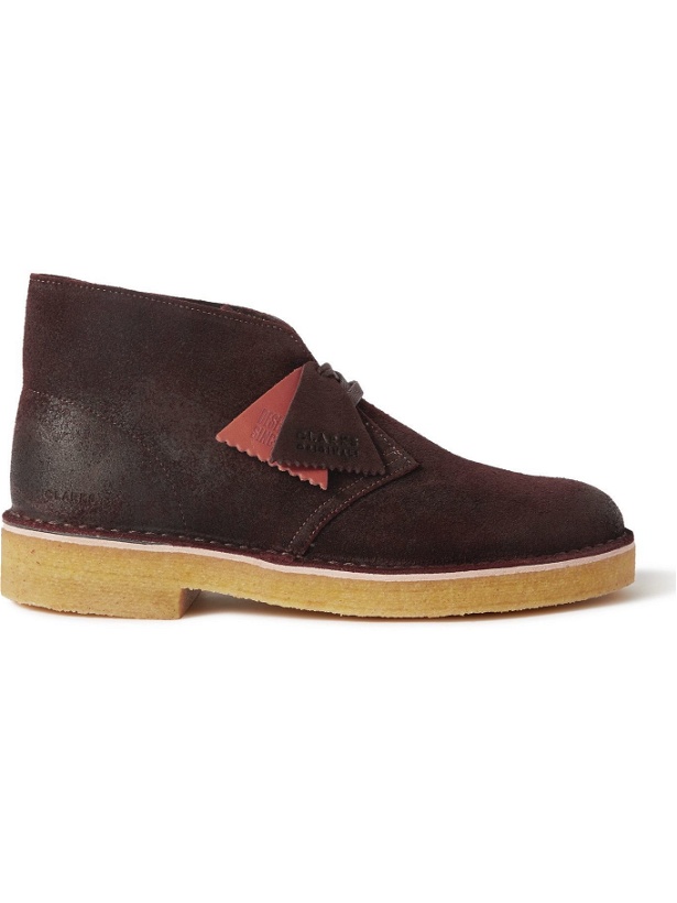 Photo: Clarks Originals - Leather-Trimmed Suede Desert Boots - Brown