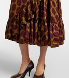 Dries Van Noten Polka-dot satin wrap dress