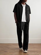 Les Tien - Straight-Leg Garment-Dyed Cotton-Jersey Sweatpants - Black