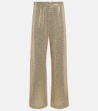 Dodo Bar Or Sequined high-rise wide-leg pants