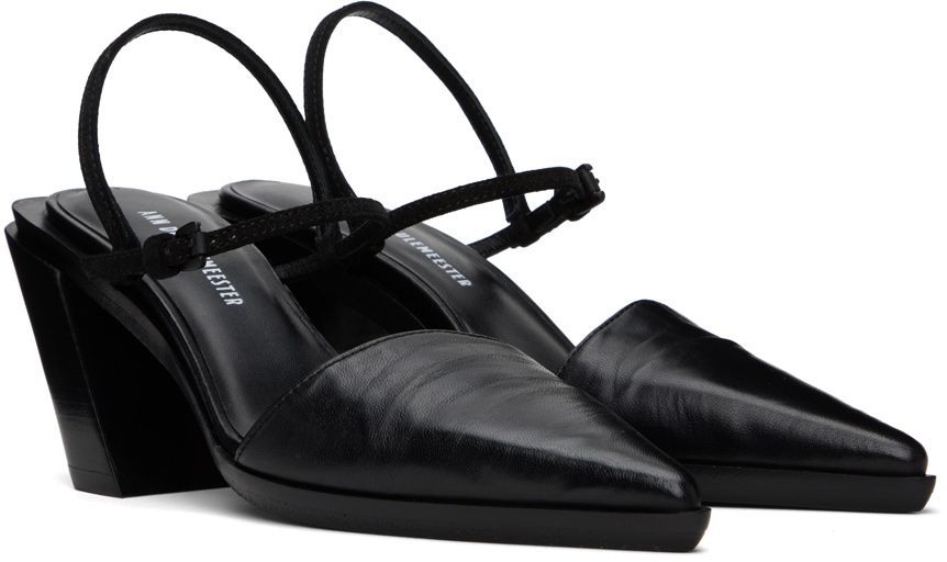 【関税込み】Ann Demeulemeester ブラック Kyara ミュール Ann Demeulemeester Black Kyara Mules Ann Demeulemeester