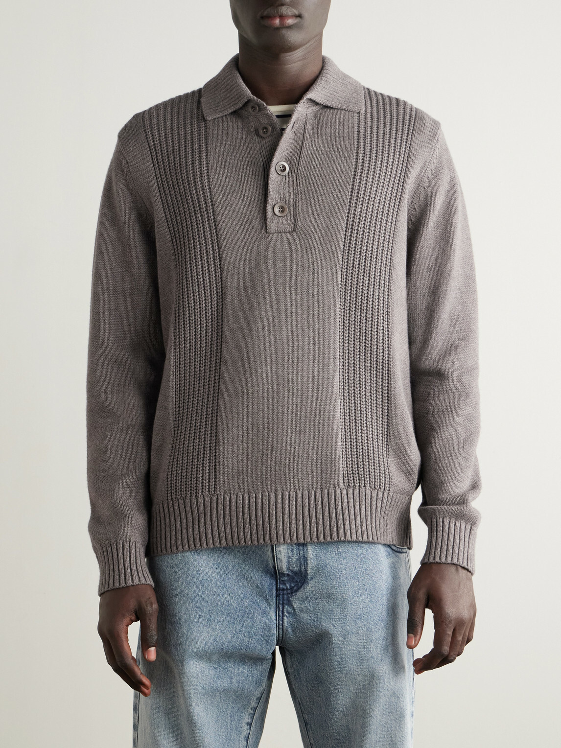 Frescobol Carioca - Romano Cotton and Cashmere-Blend Polo Sweater - Brown