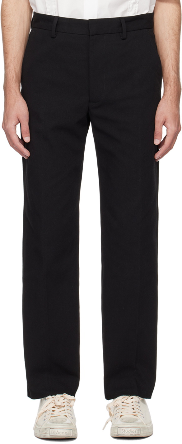 Acne Studios Black Regular Fit Trousers Acne Studios