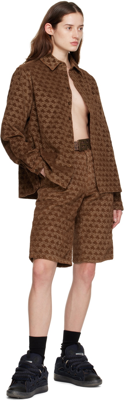 ERL Brown Printed Shirt