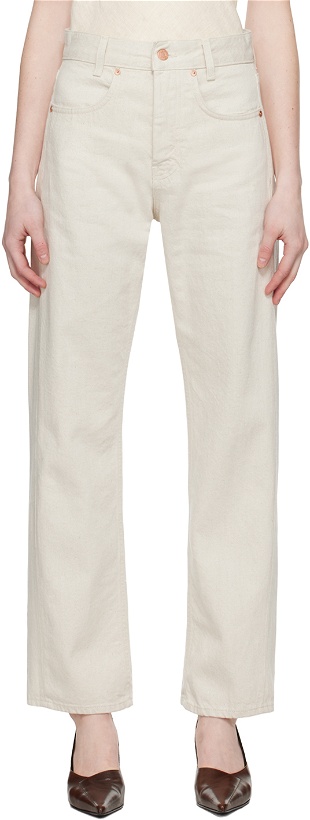Photo: BITE Off-White Curved Jeans