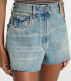 Prada High-rise denim shorts