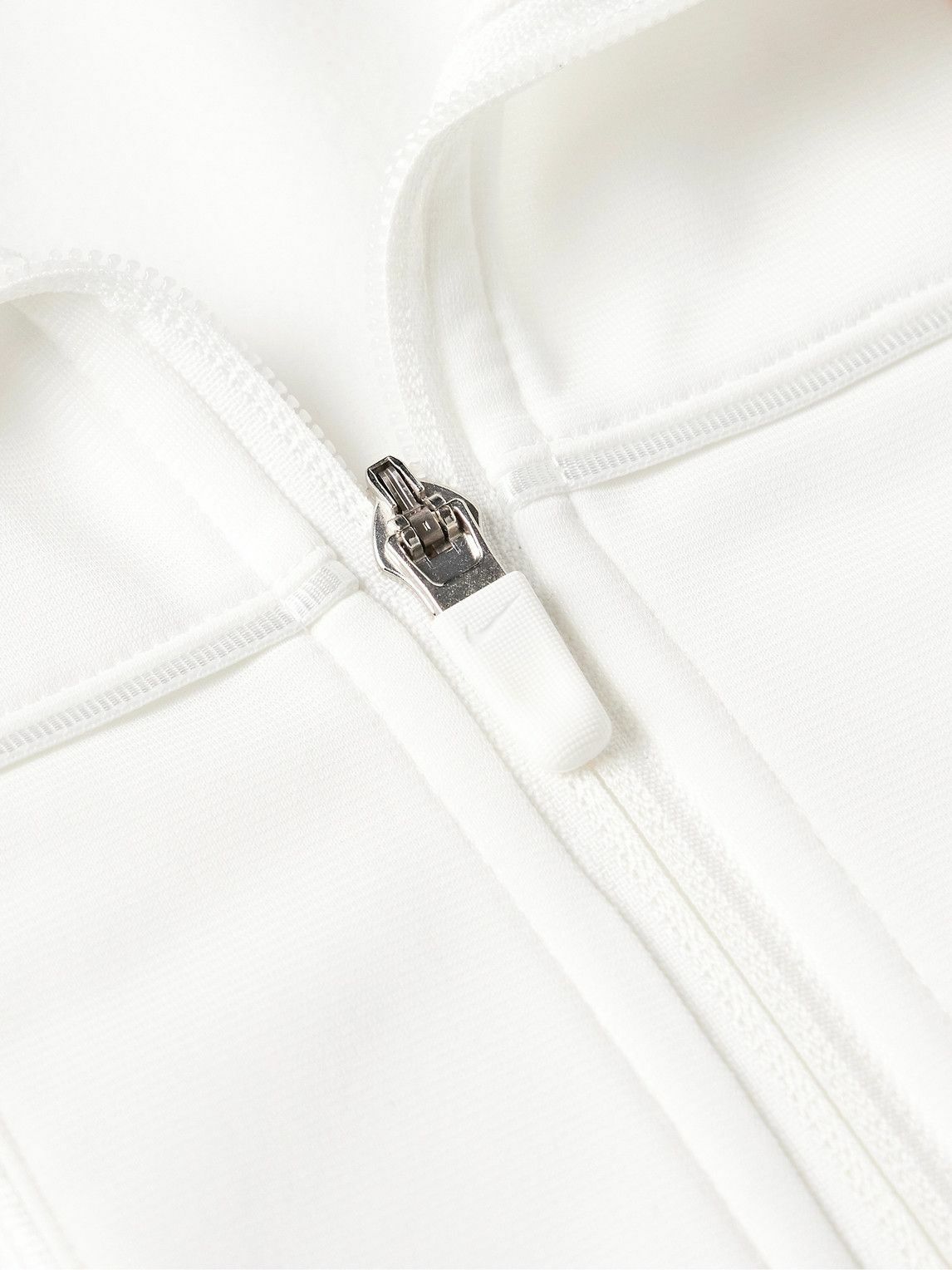 Nike Tennis - Court Heritage Logo-Appliquéd Tech-Jersey Tennis Jacket - White