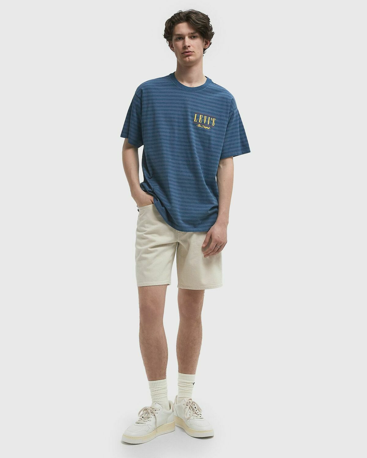 Levis 468 LOOSE SHORTS White Mens Casual Short