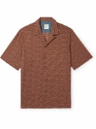 Paul Smith - Convertible-Collar Printed Cotton-Poplin Shirt - Brown