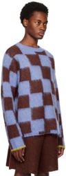 ZANKOV Blue & Brown Rudy Sweater