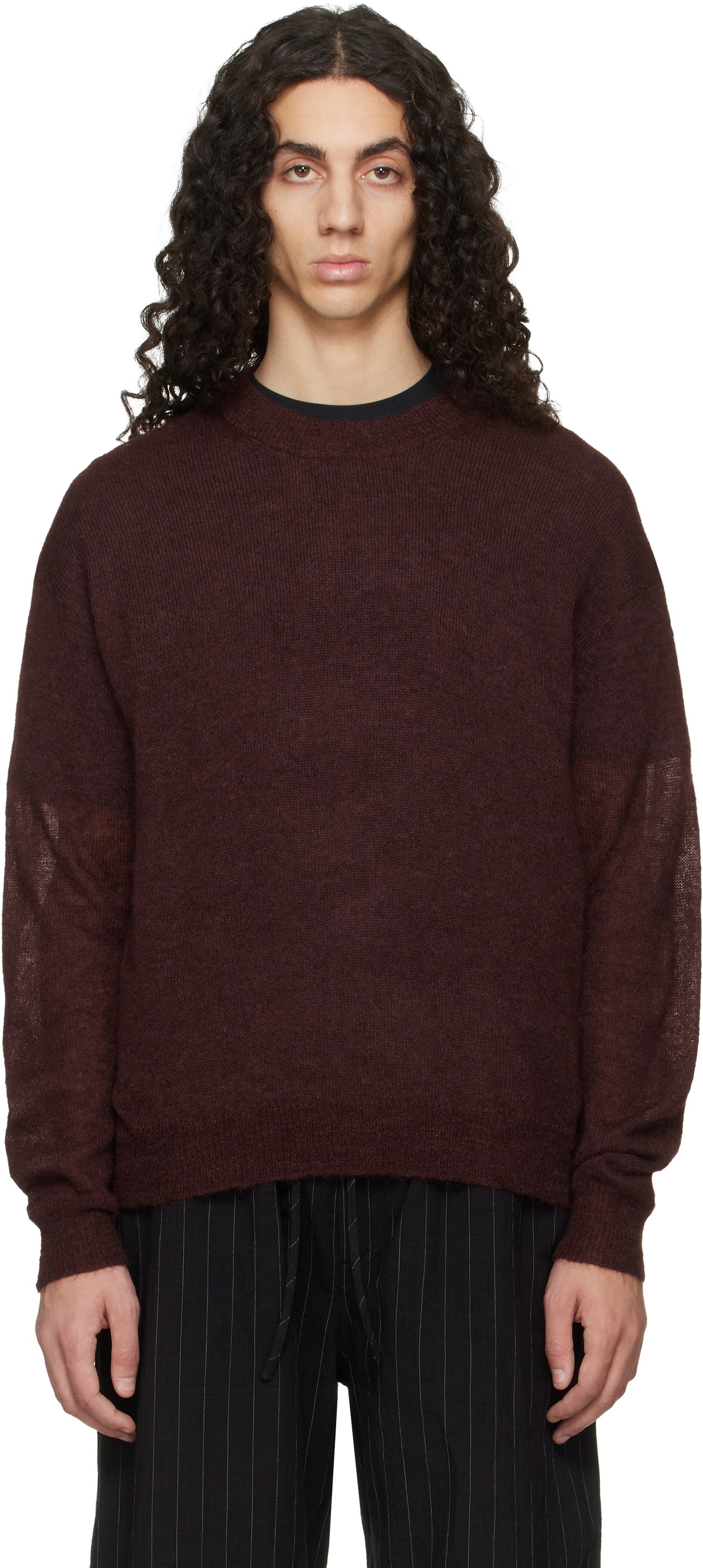 Studio Nicholson Burgundy Gulf Sweater