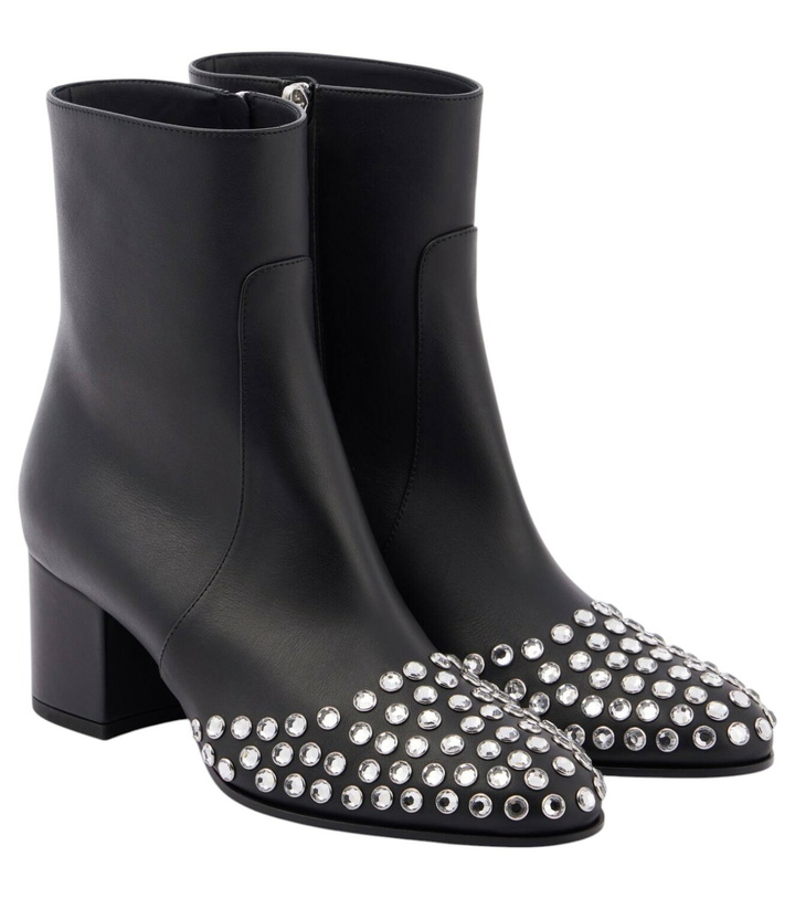 Photo: Alaïa 60 embellished leather ankle boots