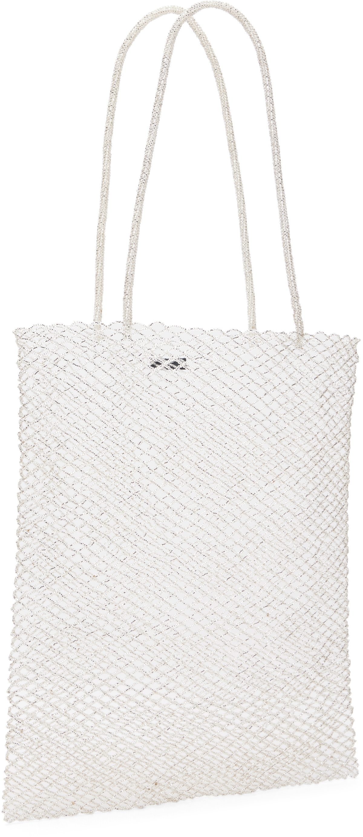 Cordera Silver Handmade Beaded Tote
