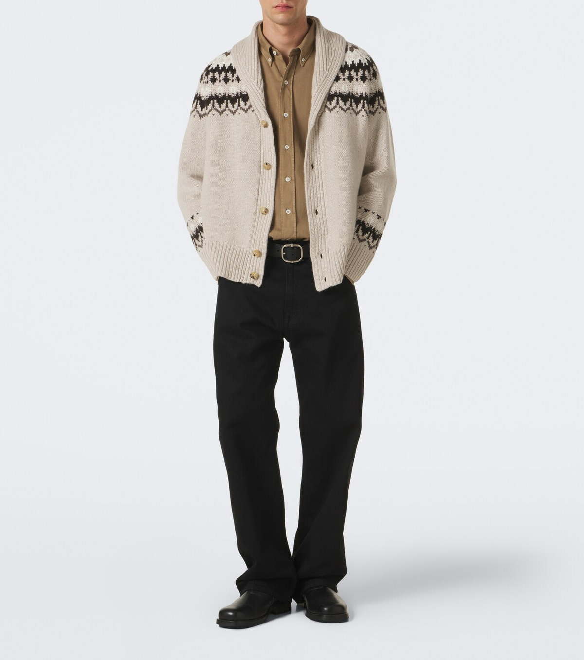 Arch4 Mr Frostvale Fair Isle cashmere cardigan