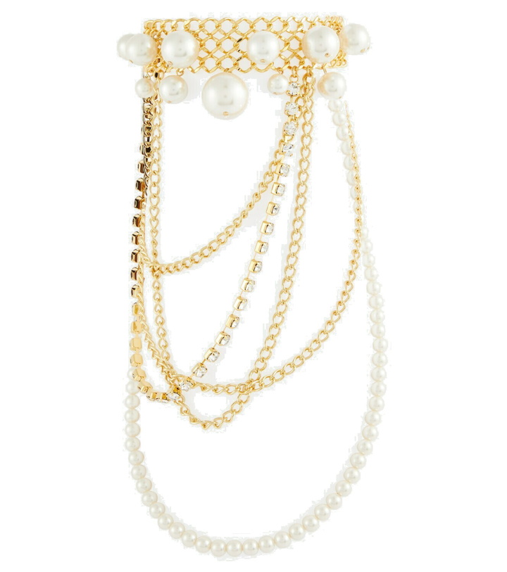 Photo: Junya Watanabe Faux pearl chain necklace
