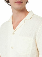MC2 Saint Barth Man Linen Shirt Kalea With Flower Embroidery