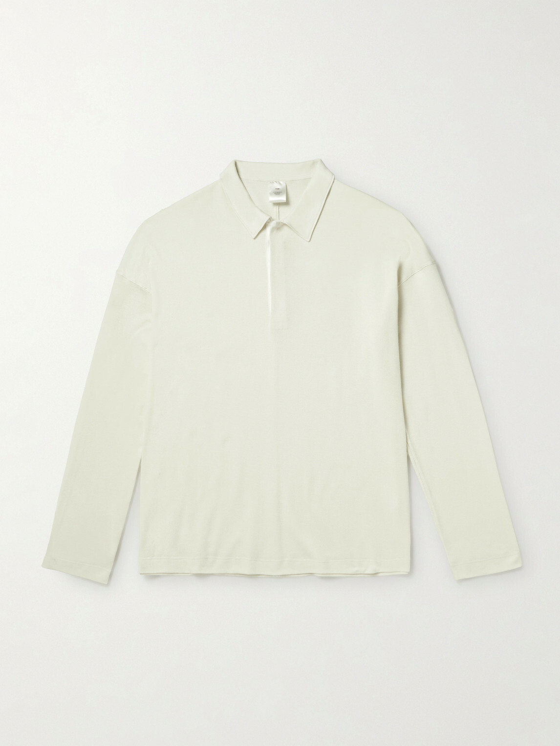 SSAM - Cotton and Silk-Blend Piqué Rugby Shirt - Neutrals