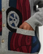 By Parra No Parking Knitted Cardigan Grey/Red - Mens - Zippers & Cardigans