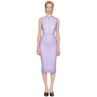 Victoria Beckham Purple Linear Fitted Dress