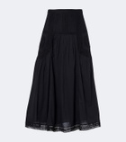 Ulla Johnson Alice embroidered tiered cotton midi skirt