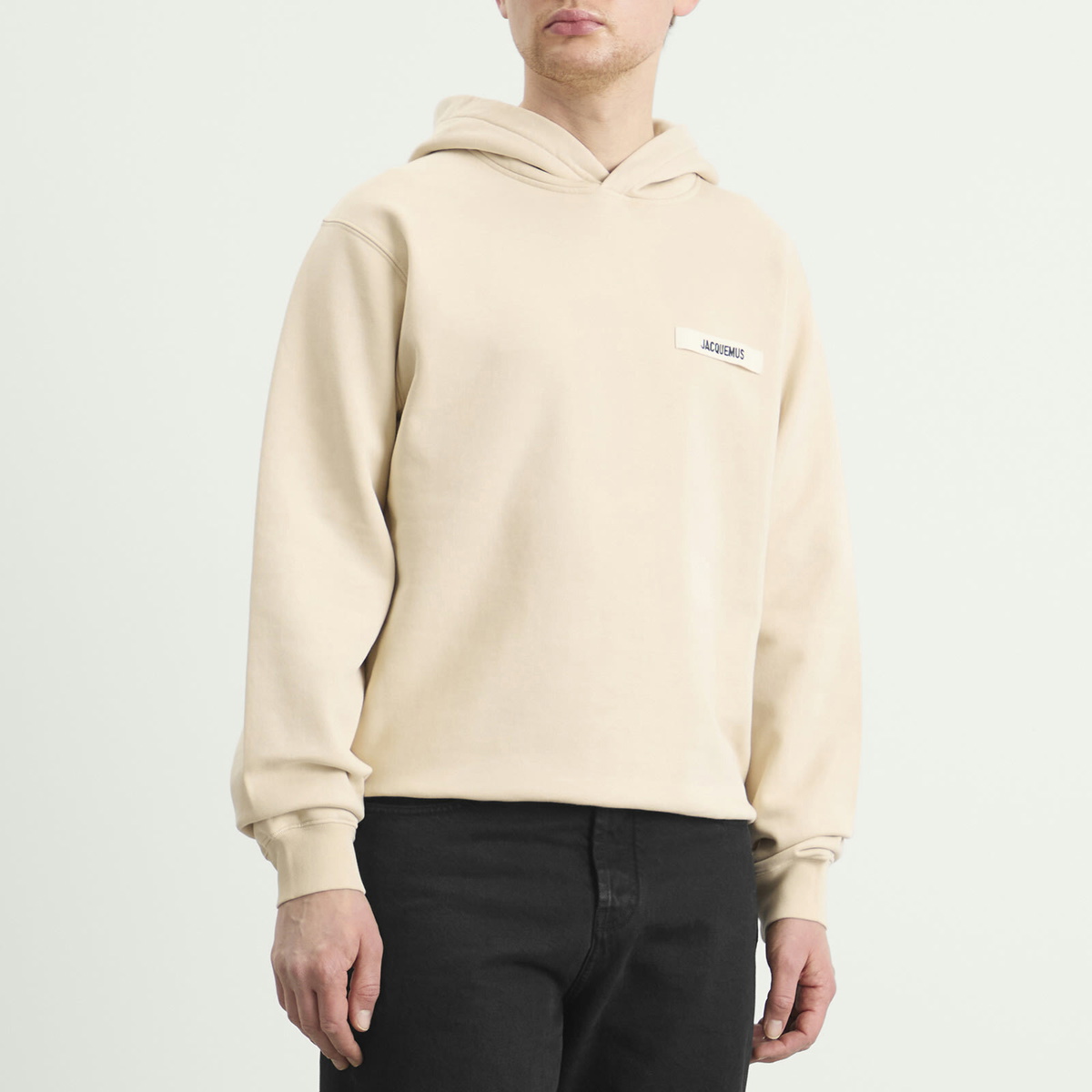 Jacquemus Men's Gros Grain Hoodie in Beige