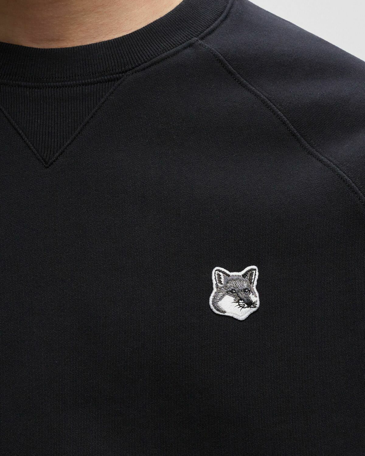 Maison Kitsune Grey Fox Head Patch Classic Sweatshirt Black