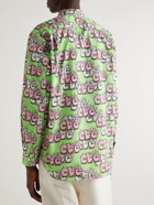 Comme des Garçons SHIRT - KAWS Printed Cotton-Poplin Shirt - Green