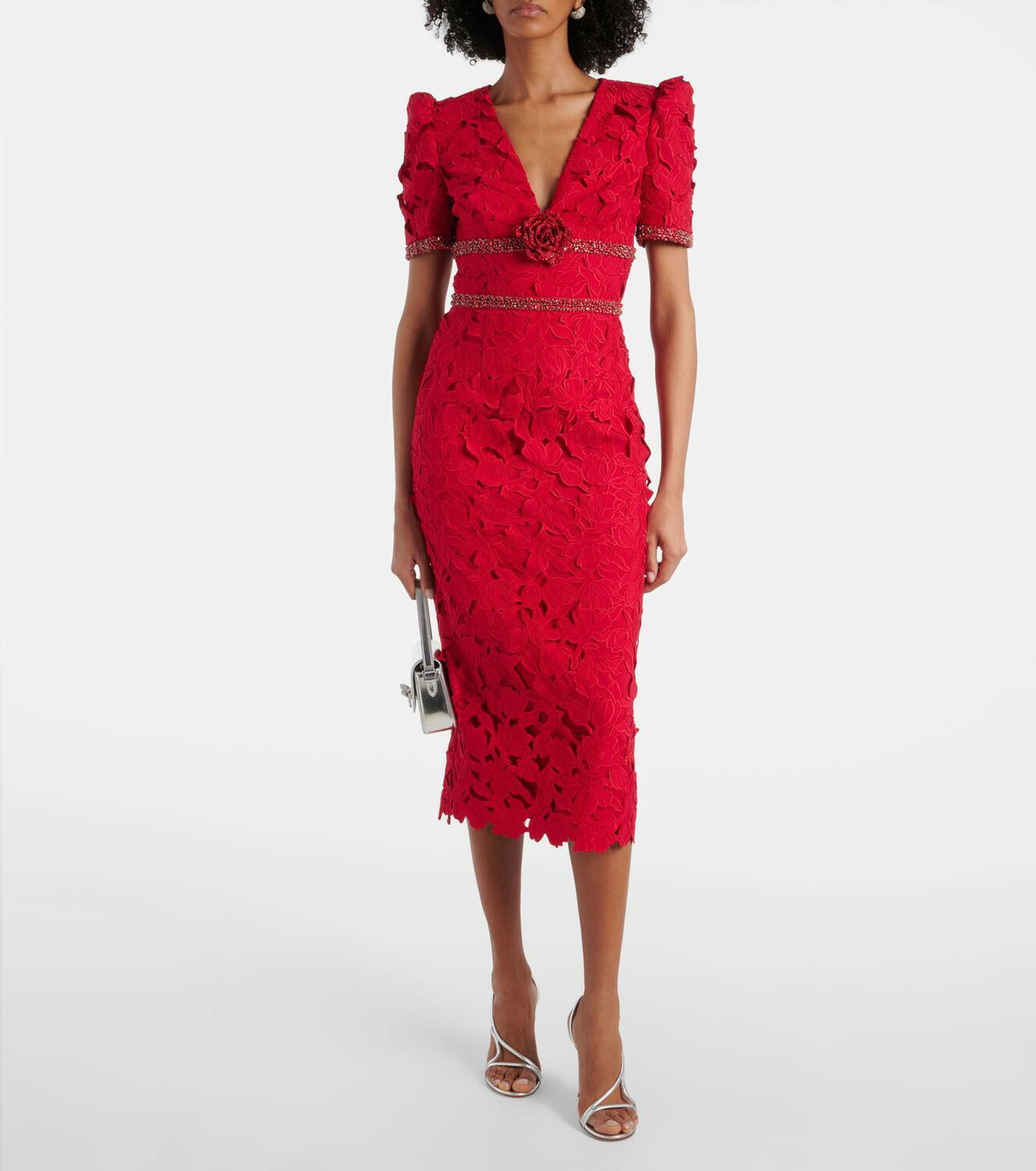REBECCA VALLANCE ワンピース Embellished lace midi 1034430 Rebecca Vallance Embellished lace midi dress Rebecca Vallance