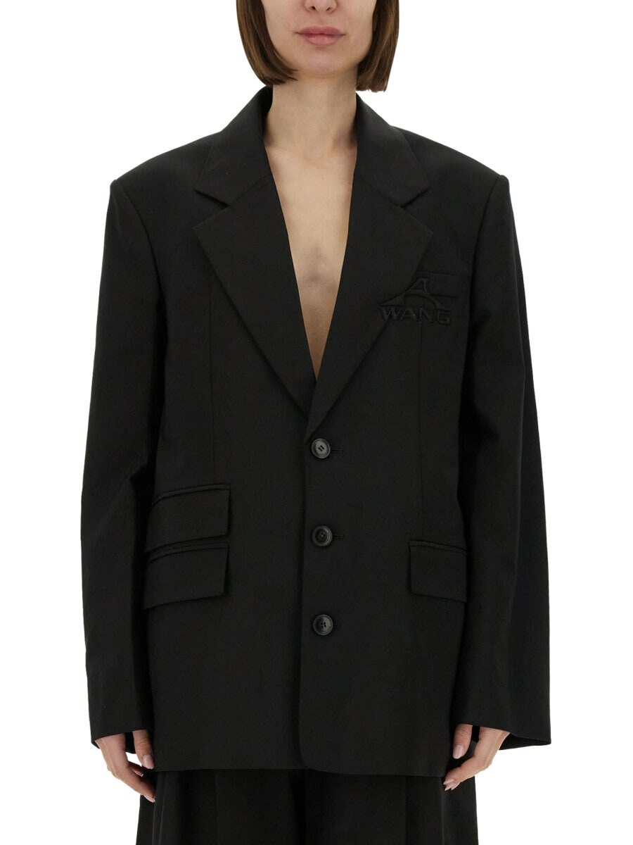 Alexander Wang White Denim Long Jacket Shirt Alexander Wang