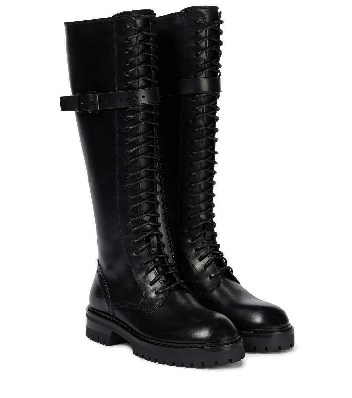 Photo: Ann Demeulemeester Alec leather knee-high combat boots