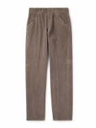 Altea - Reed Straight-Leg Garment-Dyed Cotton-Corduroy Trousers - Brown
