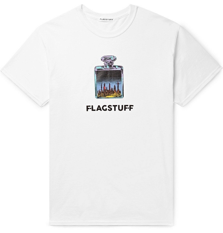 Photo: Flagstuff - Printed Cotton-Jersey T-Shirt - Men - White
