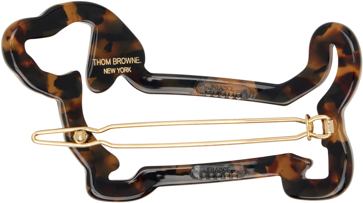 Thom Browne Brown Acetate Hector Hair Clip