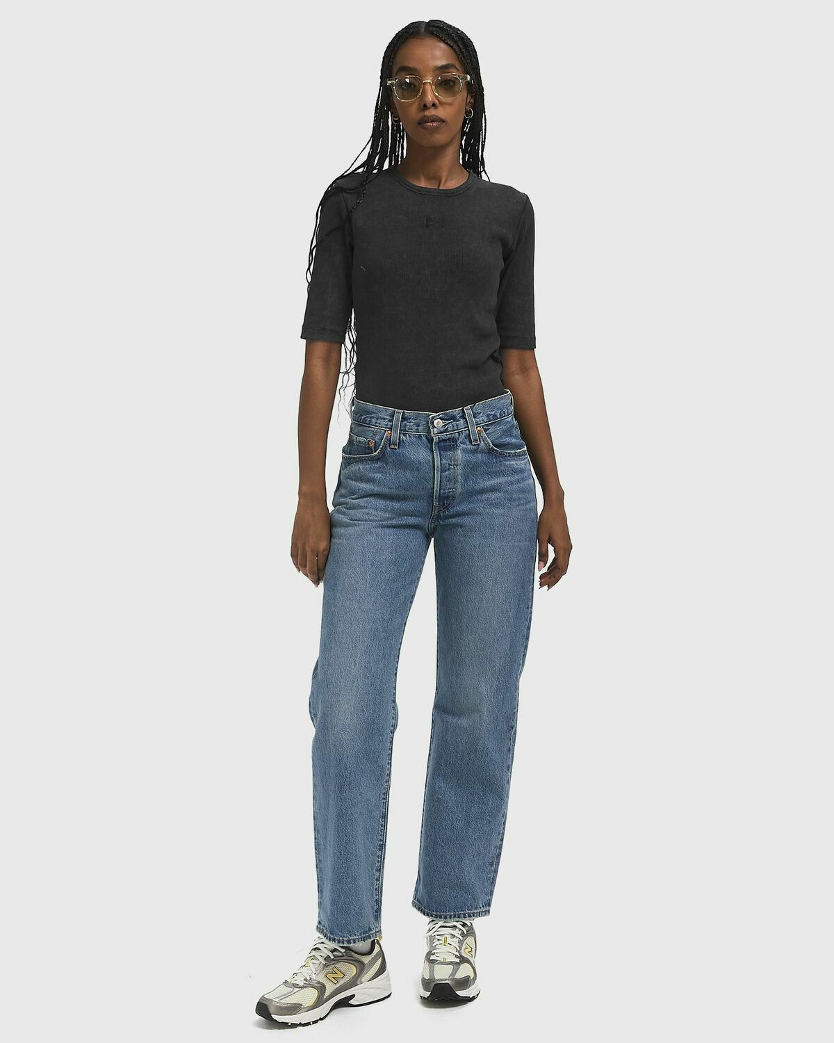 Gestuz DREW WASHED LOGO TOP Grey Womens Shortsleefe