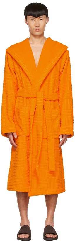 Photo: Bottega Veneta Orange Cotton Robe