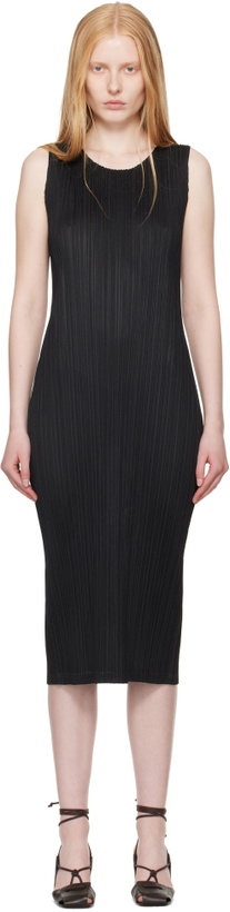 Photo: PLEATS PLEASE ISSEY MIYAKE Black Monthly Colors May Maxi Dress