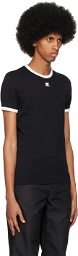 Courrèges Black Bumpy T-Shirt