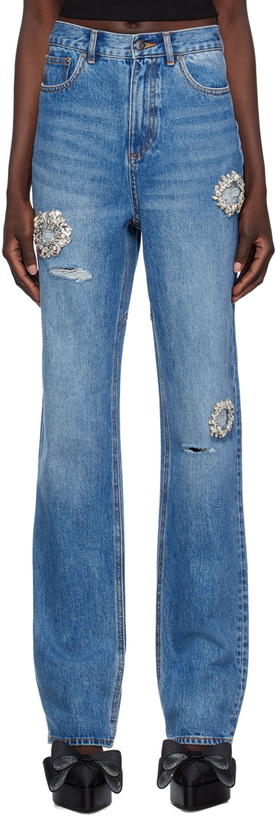 Photo: AREA Blue Crystal Jeans