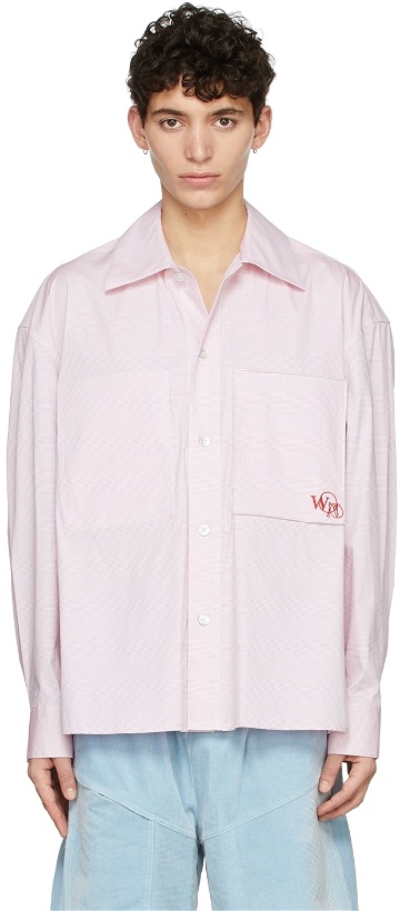 Photo: Wooyoungmi White & Red Cotton Shirt