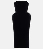 David Koma Velvet bustier dress