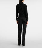McQueen Scalloped wool-blend sweater
