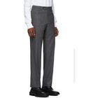 Helmut Lang Grey Flannel Pinstripe Trousers