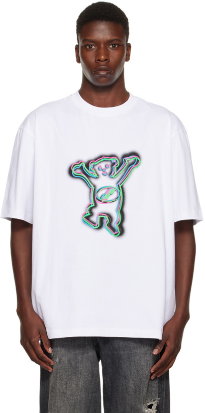 Photo: We11done White Colorful Teddy T-Shirt
