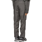 Juun.J Grey Taffeta Outdoor Cargo Pants