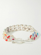 Fry Powers - Rainbow Silver and Enamel Chain Bracelet