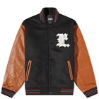 LMC Men's Angel Wool Varsity Jacket in Black