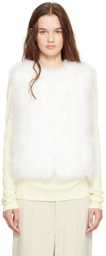 Yves Salomon White Feather Vest