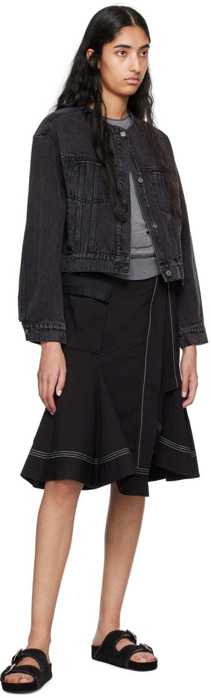 3.1 Phillip Lim Gray Layered Wool & Silk Sweater