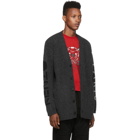 Kenzo Grey Wool Paris Cardigan